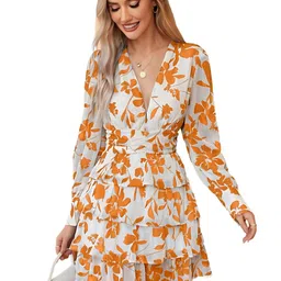 leriya fashion Dress for Woman |One piece Floral Printes Long Sleeve | Summer Drass for Women | Women Dresses for Every Occation | Western Beach wear | Festive & Casual Wear ( Westarn | Printed | Every Day ) image 1