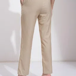 tokyo talkies Women's Straight Fit Regular Trousers | Stretchable Trousers| Mid-Rise image 3