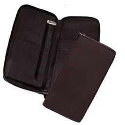 abys RFID Protected Coffee Leather Passport Holder for Men and Women (5117AB1) image 1