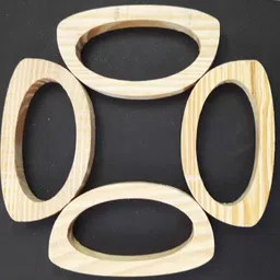 tia Wooden Pine Wood 9mm Thick Handle for Purse, Bags, Clothes and DIY Works Size 5in.- (Pine Wood, 2Pcs) image 4