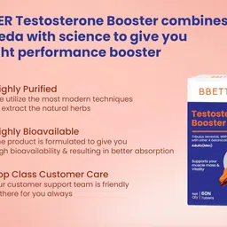 BBETTER Testosterone Booster Supplement for Men - Lab Tested Ayurvedic Medicine with Safed Musli Kaunch Beej & Ashwagandha Tablet - High Strength 2600mg Muslce Growth, Energy & Stamina | 60 Count image 3