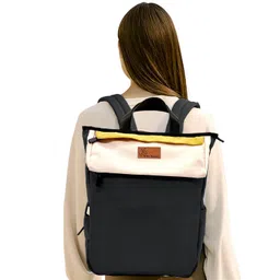 R for Rabbit Caramello Daisy Diaper Bags for Mother, Multipurpose & Large Capacity Stylish Maternity Diaper Backpack for Mom (Black Cream) image 1