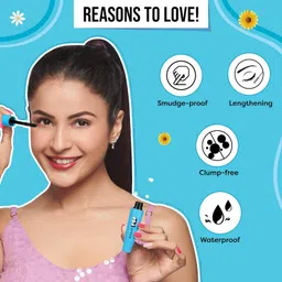 SUGAR POP Waterproof Mascara | Lengthening, Smudge-proof & Clump-free | Enriched with Jojoba Oil & Vitamin E | 8ml - 01 Black image 3