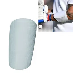 play2fit Cricket Arm Guard for Batting | Adult Size Elbow Guard, Lightweight, Comfortable & Protective Gear for Cricket, Enhances Safety (Black, Pack of 1) (White) image 1