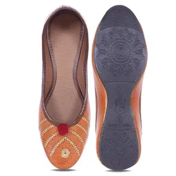 dfr Women's Casual Brown Rajasthani Juti's Mojari's Jutti's Shoe image 2