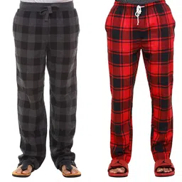 twist99 Trendy Men's Cotton Checkered Pajama for Men Track Pant | Lounge Bottom Pants Multicolors Prints Color May Vary (Assorted Pyjama) Combo Pack of 2 image 2
