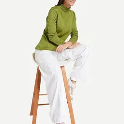 amazon brand - symbol Women's Acrylic Casual High Neck Pullover Sweater image 3