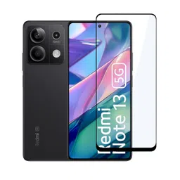 CEDO Tempered Glass for Redmi Note 13 (5G) | Screen Protector Full HD Quality Tempered Glass Anti-Scratch Edge to Edge Coverage with Easy Installation Kit (Black) image 1