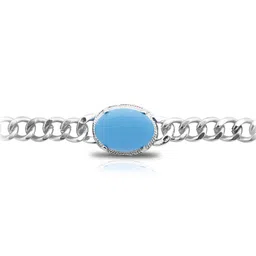 jdx Silver plated Salman Khan Turquoise Stone Bracelet for Men image 1
