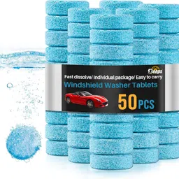 beeps auto pro BEEPSAUTOPRO Concentrated Automotive Glass Wiper Cleaning Tablets, Car Windshield Washer Solid Tablets, Glass Cleaner Tablets (Pack Of 50) image 1