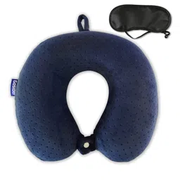 gosider Neck Pillow for Travel - Memory Foam, Comfortable & Breathable Soft U Shaped Pillows Neck & Head Support Relieve Fatigue, Portable U Pillows for Air Travel, Machine Washable (Navy Blue) image 1