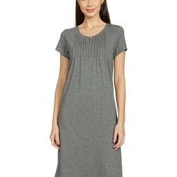 amazon brand - symbol Women's Cotton Calf Length Regular Fit Nighty image 1