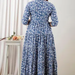 henal Women's Rayon Maternity Gown Pregnancy Casual Long Sleeve Dual Zipped for Feeding Nursing Maternity Comfort Gown image 2