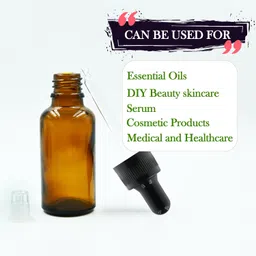 Happy Packaging 30ML Amber Round Empty Glass Bottle | Glass Dropper | Black Knurling Sleeve | Silcon Black Teat | Refillable | Leak Proof For Essential Oils | DIY Perfumes | DIY serums (3) image 5
