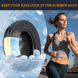 SOULWIT Cooling Gel Replacement Earpads Cushions for HyperX Cloud 1/2/3/Pro/Core/Alpha/Alpha S/Alpha Pro/Flight/Flight S/Stinger/Stinger S, CloudX Stinger/Stinger Core/Flight Headset - Black Square image 4