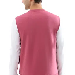 allen solly Men Pink Crew Neck Full Sleeves Casual Sweatshirt image 3