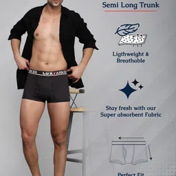 lux parker Men's Cotton Modern Solid Trunks image 5
