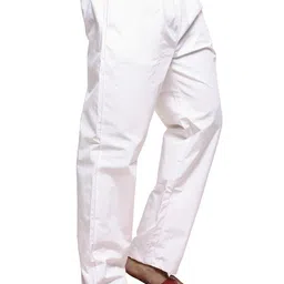 twist99 Mens Linen Casual Pants Lightweight Solid Plus Size Pyjama Beach Pants Elastic Waist Jogger Yoga Summer Pyjama (White,6XL) image 4