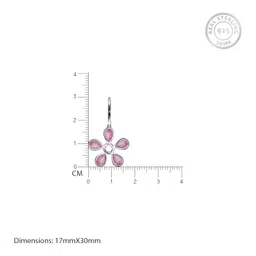 giva 925 Silver Pink Dahlia Earrings | Gifts for Girlfriend, Gifts for Women and Girls | With Certificate of Authenticity and 925 Stamp | 6 Month Warranty* image 4