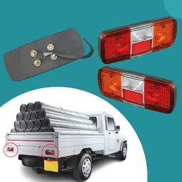 APSMOTIV LED Tail Lamp Back Light Assembly | Compatible with Mahindra Bolero Pick-up 2nd Gen & Maxi Truck Commercial Vehicles | Durable & High-Visibility Rear Light Set image 5