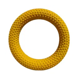 Dotted Tennikoit Ring – Premium Rubber Ring for Sports & Fitness | Enhanced Grip | Ideal for School Games & Training | Yellow Color image 1