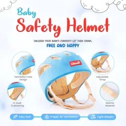 LILTOES Baby Head Protector for Safety of Kids 6M to 60 M- Baby Safety Helmet with Proper Air Ventilation & Corner Guard Protection (Blue) image 2