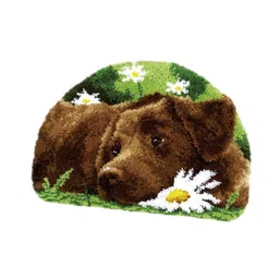 club bollywood Club Bollywood®Creative Carpet Latch Hooking Kits 50cm x 36cm Dog Pattern for Home Adults|Rug Making image 5