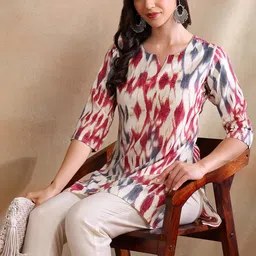 dsk studio Poly Rayon Short Kurti for Women & Girls image 3
