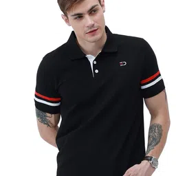 fanideaz faindeaz Men's Lyned Collection Solid Striped Cotton Polo Tshirt Half Sleeve Men Tshirts image 1