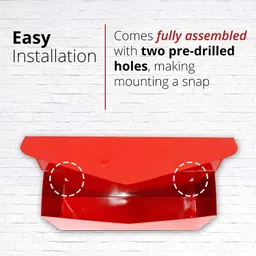 indian decor. INDIAN DECOR 2771 Wall Mounted Envelope Style Mailbox with Hinged Lid, 14.5 x 4 x 8 Inches/Letter Box, Red image 3