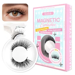 CALAILIS Magnetic Eyelashes Natural Look Magnetic Lashes with Applicator Reusable Magnetic Eyelashes Kit without Eyeliner No Glue Needed Magnetic False Eyelashes for All Day Comfort (YC02) image 1