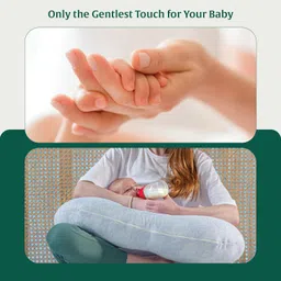 The White Willow Feeding Pillow for New Born Baby-Nursing Pillow for Breastfeeding-Breast Feeding Pillow for New Born-Feeding Pillow for Mother with Removable Cover-Blue image 4