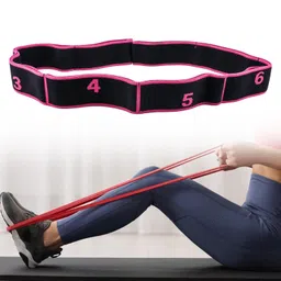 Fashion My Day Yoga Strap for Stretching Stretch Strap for Pilates Flexibility Home Workout Pink image 5