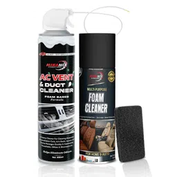 OBEROI'S TRADERS Combo Of Car AC Vent & Duct | Dust Cleaner Foam Spray + Foam Cleaner Dashboard Polish For Car & Home AC Cleaning | Seat | Sofa | Home & Car Interior Cleaning (Pack of 2) image 1