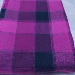 ga fashion UNSTITCHED WINTER COTSWOOL CHECK FABRIC Men's Shirt Long Kurta Women's Top Kurti,Length-1.70 meter,Width- 58 inch,FREE_SIZE image 3