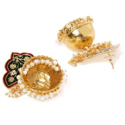 sukkhi Wedding Jewellery Dangler Earrings for Women (Yellow) (E78498) image 4