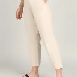 alan jones clothing Women's Cotton Relaxed Ankle Pants image 3