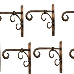 craft mshopr Metal Plant Hanger Wall Hanging Plant Hook for Bird Feeders Planters Lanterns Wind Chimes Hanging Baskets Ornaments Lights Indoor Outdoor Balcony (Deluxe-Pack-8) image 1