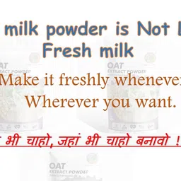 Saipro's Oat milk powder, 400 g(200 g*2 packs), Sugar free, Diabetic friendly, Oat extract powder of Nordic & Australian oats. 100% Plant based Oat Extract Powder of Nordic & Australian oats| Lactose free, Dairy free oat milk For Bevarges |Food| No added Color, No Preservatives image 2