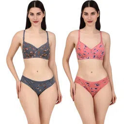 kinzie Women's Lingerie Set | Padded Bra | Cotton Blend | Combo Pack | (Pack of 1) image 1