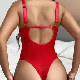 xivir Sexy Lace Lingerie Garter Belt Set for Women with Push Up Bra One Piece Teddy Babydoll image 3
