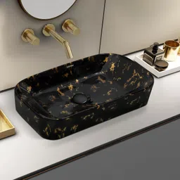 Plantex Tabletop Wash Basin for Bathroom/Designer Ceramic Basin/Rectangle Countertop Wash Basin/Home/Office (21.5 x 14 x 4.5 Inch) image 1