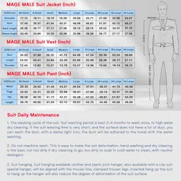 mage male Men’s Pinstripe 3 Piece Suit Slim Fit Elegant Single Breasted Business Party Blazer Vest& Pants Set image 2