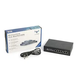 JK Vision 4 Channel GIGA POE ; 10 Ports Fast Ethernet with 8 PoE Ports (10/100 Mbps) & 2 Uplink Ports (100 Mbps) POE Switch | Max. 30W Output of Single PoE Port | LED Light Indicators | Plug & Play image 1