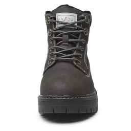 anjoufemme Casual Winter Hiking Boots For Women, 114-black, 8.5 image 2