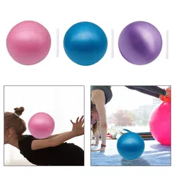 SAZ DEKOR 3xSmall Pilates Ball for Kids 6 inch Yoga Ball for Stretching Home Gym Pink image 4