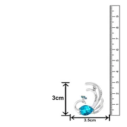 mahi Swooning Peacock Shaped Brooch/Saree Pin for Women (PABP1101028PR) image 5