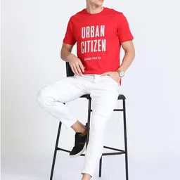 classic polo Men's Round Neck Cotton Multicolor Slim Fit Printed T-Shirt image 5