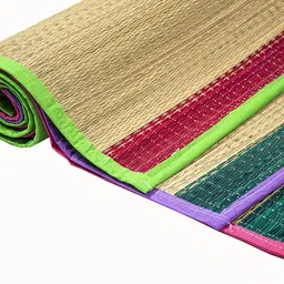 generic Korai Pai, Korai Grass Mat - 3.5 X 6 Feet (42 x 72 Inch) Large Size Versatile Bed/Floor/Yoga Mat - Foldable, Both Side Usable at Home image 3