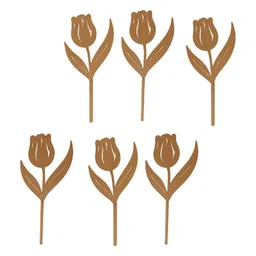 THE STYLE SUTRA 6 Pieces Metal Tulips Flower Stake Creative for Potted Plants Courtyard Home image 5